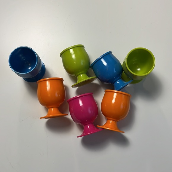 Set of 7 Multi-Colored Egg Cups - Picture 2 of 3